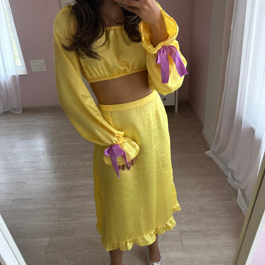 Lemon Bow Co-ord Set