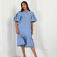 Linen Puffy Sleeve Dress