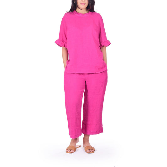 Raspberry Pure Linen Co-ord Set