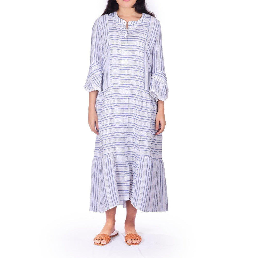 Striped Pure Linen Dress