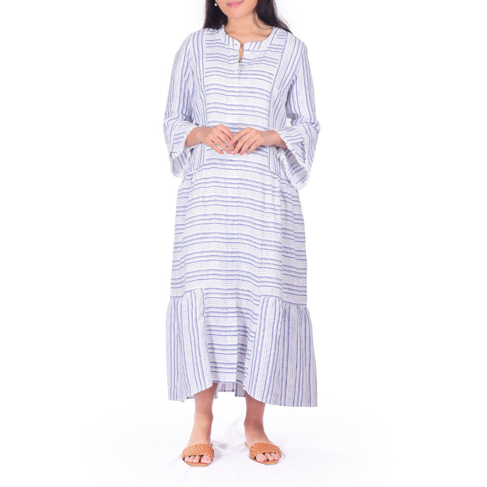 Striped Pure Linen Dress