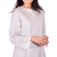 Pure Linen Kurta Set with Embroidery in Slate