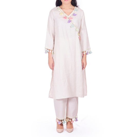 Kurta Set with Shell Detailing