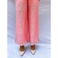 Coral Pure Linen Cutwork Set