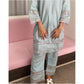 Pure Linen Tweed Organza Embroidered Kutra Set