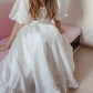 Pure Linen Midi Dress in White